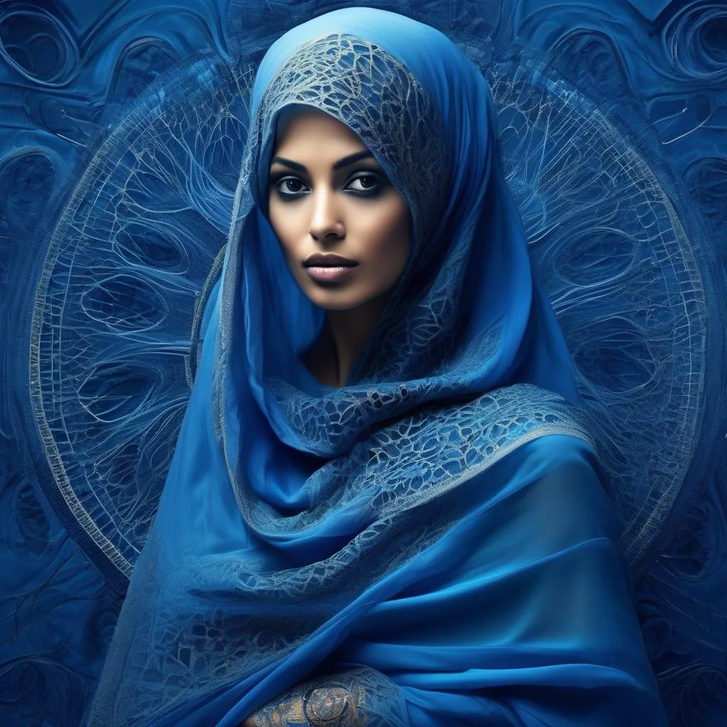 Blue Veiled Woman – Chaibia Talal