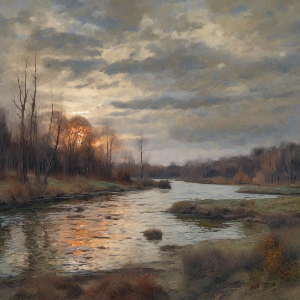 αιωνική φύση, ποτάμι και ουρανός, συλλογικό βίωμα στην εικόνα, φυσική ομορφιά, τοπίο και περιβάλλον.